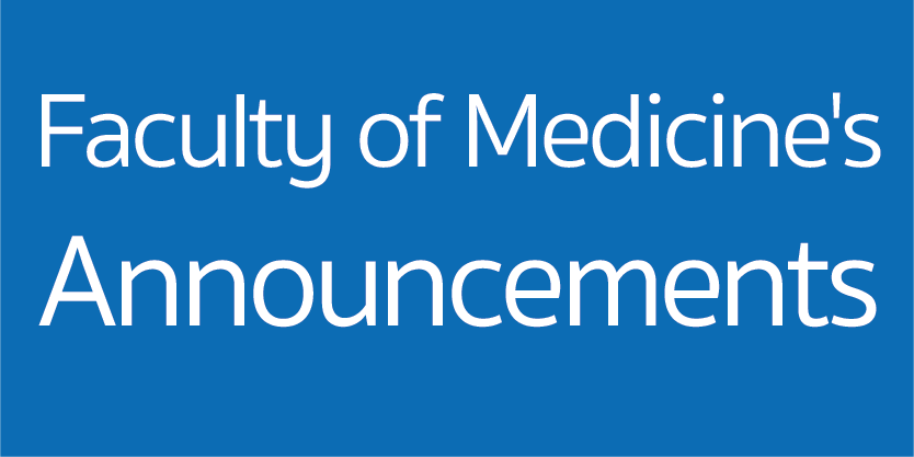 Faculty of Medicine's Announcements